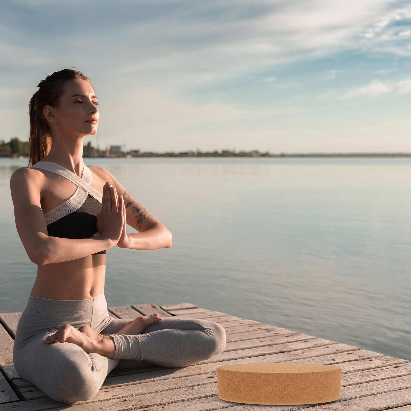 Yoga Block Cork - Ovale kurken yogablok van premium kwaliteit,