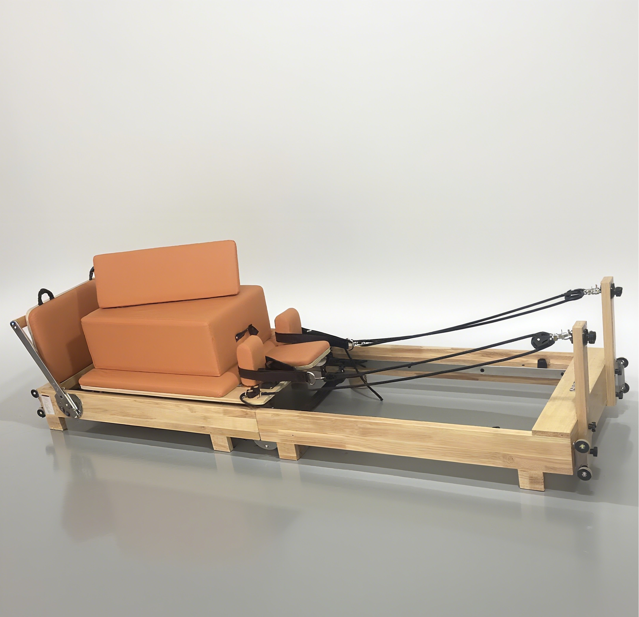 Pilates & Yoga Elastic Band - Opvouwbare eikenhouten Pilates Reformer met verstelbare