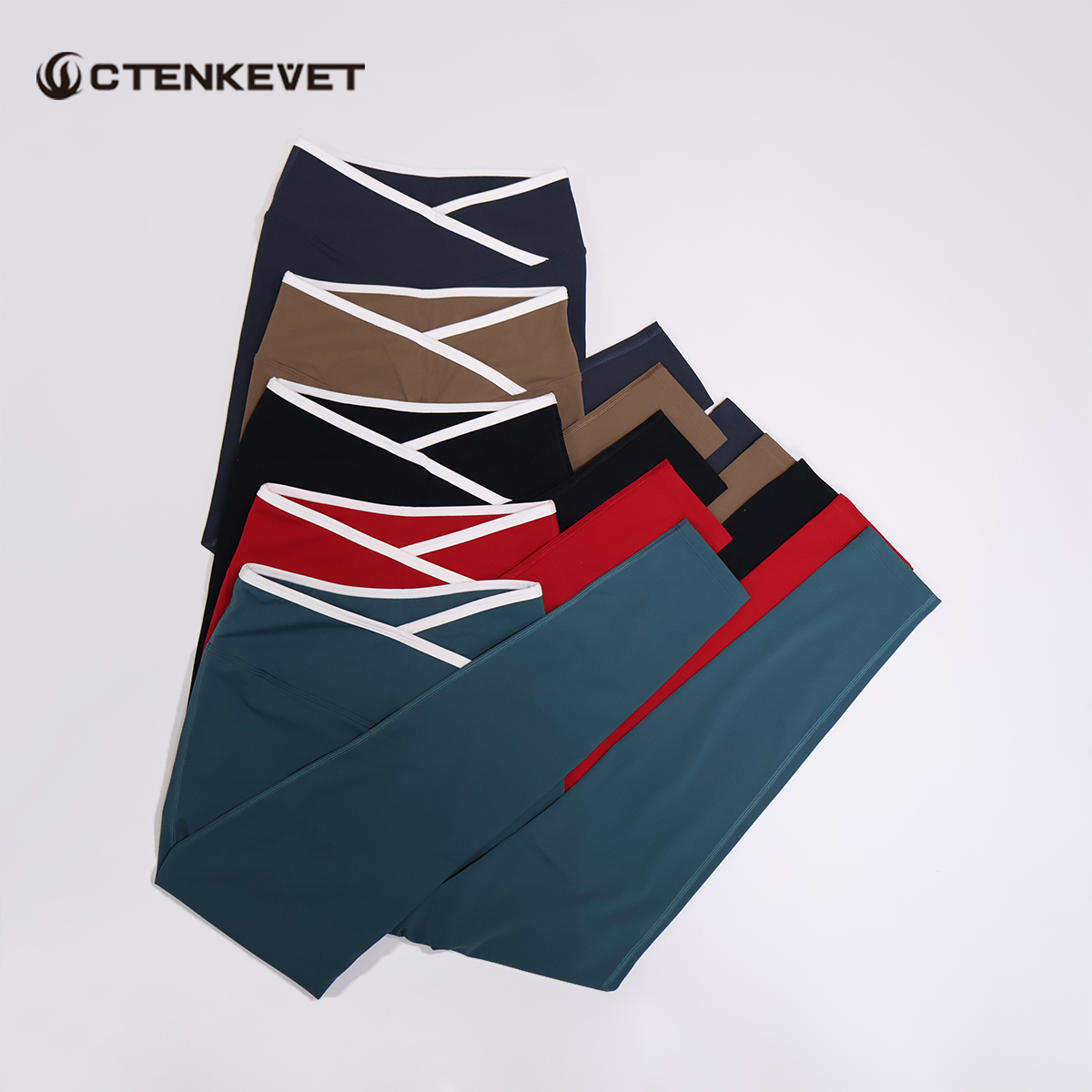 Pilates Yoga Edition - Ctenkevet Dames Color-Block Sneldrogende Fitnessbroek Gekruiste
