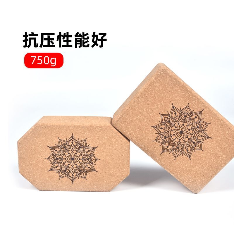 Yoga Block Cork - Achthoekige kurk-yogablokset met hoge dichtheid -