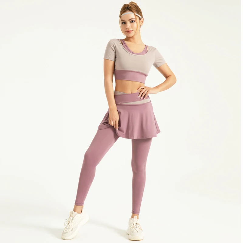 Pilates Yoga Morning - 2 stuks Dames Gym Yoga Tennisrok