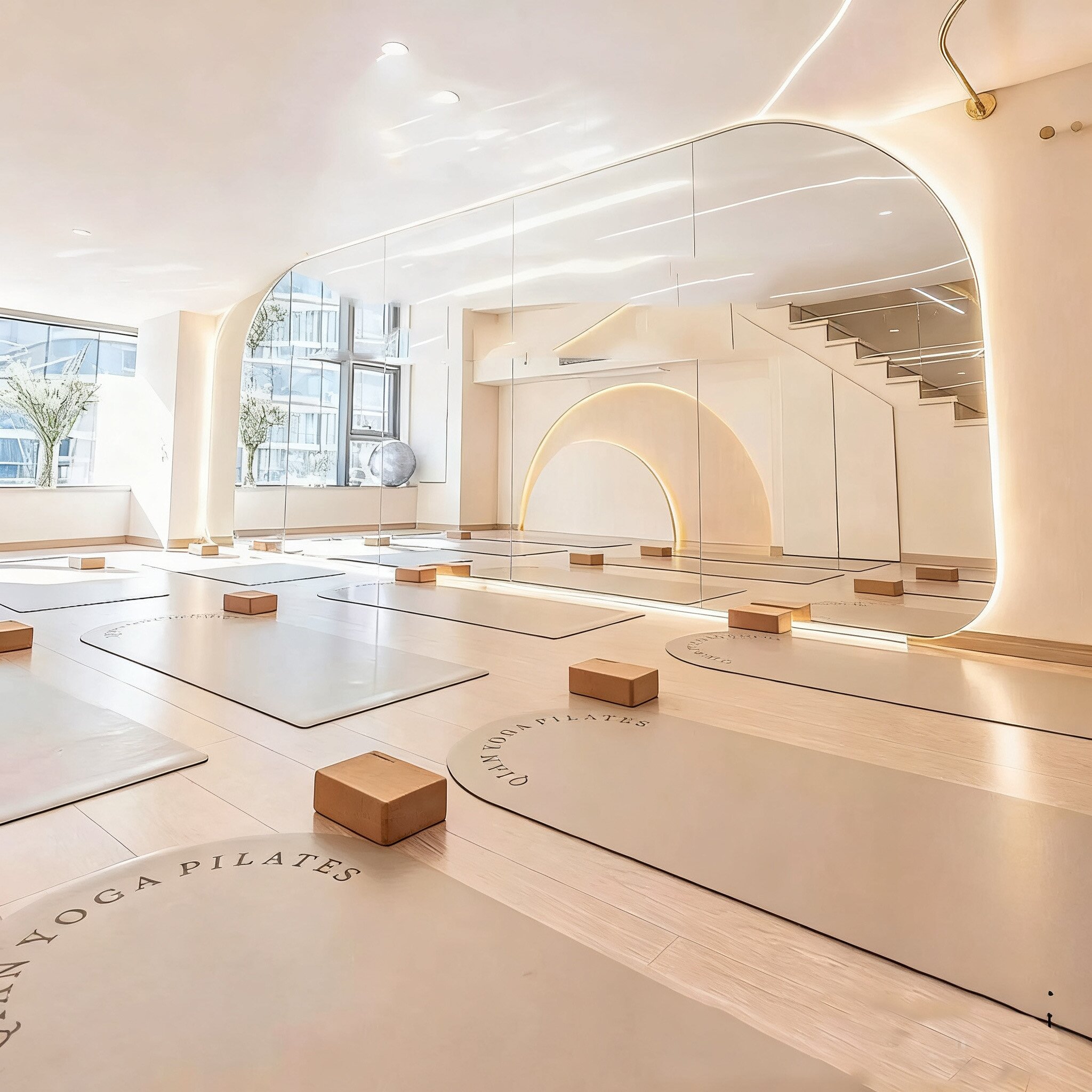 Op maat gemaakte yogamat met l - Pilates Yoga Logo recensie en prijs