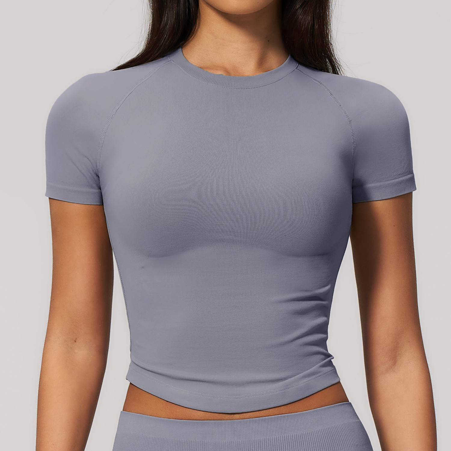 Dames naadloze geribbelde crop - Pilates Yoga Logo recensie en prijs