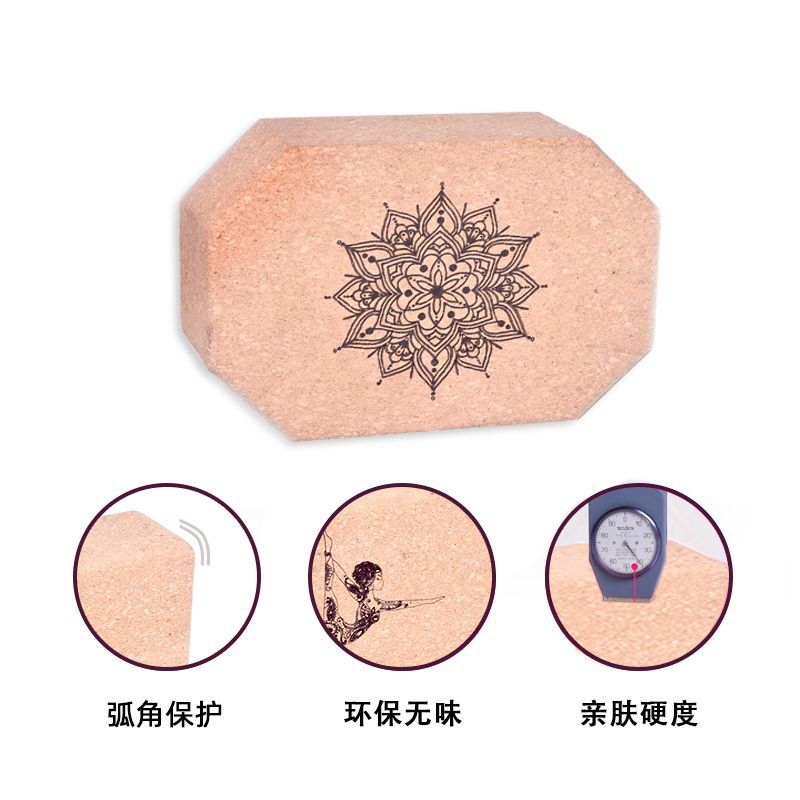 Achthoekige kurk-yogablokset m - Yoga Block Cork recensie en prijs