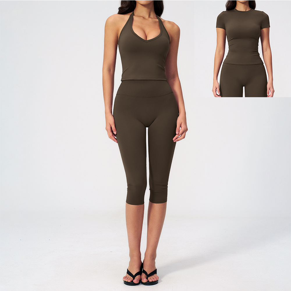 Dames Halter Ruches V-hals 2/3 - Pilates Yoga Logo recensie en prijs