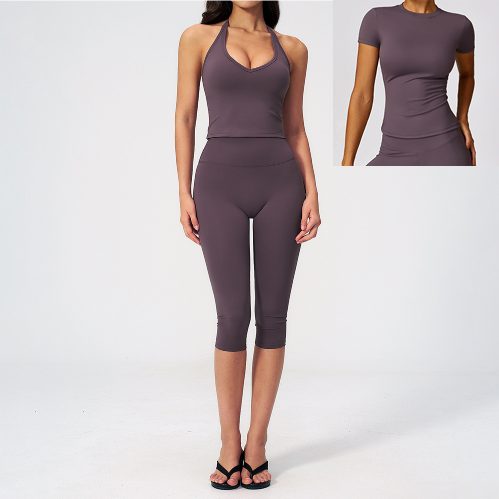 Dames Halter Ruches V-hals 2/3 - Pilates Yoga Logo recensie en prijs
