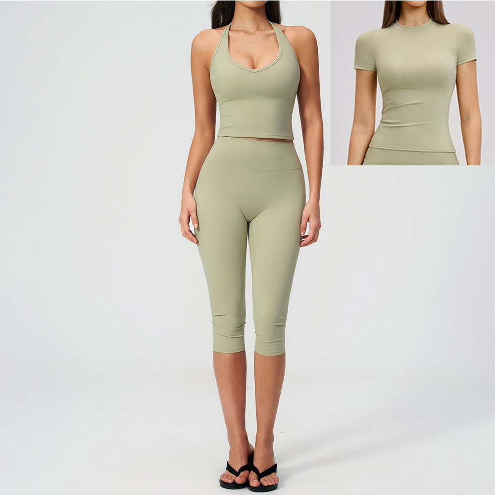 Dames Halter Ruches V-hals 2/3 - Pilates Yoga Logo recensie en prijs