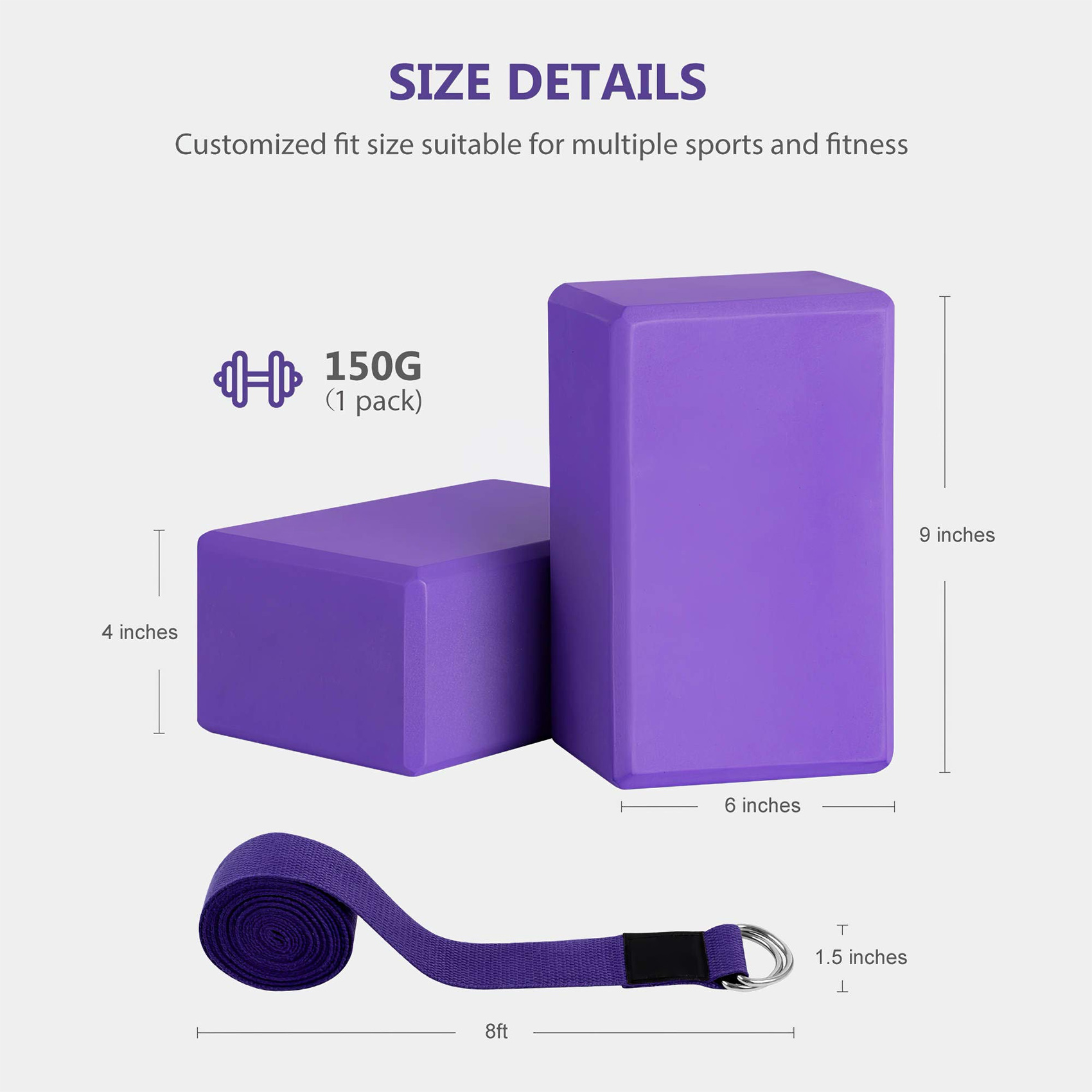 AEB0-Yoga blok- en yogariemset - Pilates Yoga Block recensie en prijs